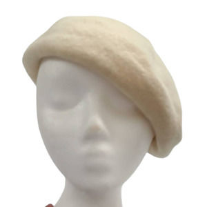 WOOL BERET CLASSIC CREAM COLOR
